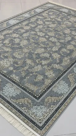 فرش 1200 شانه طرح هانا زمینه طوسی